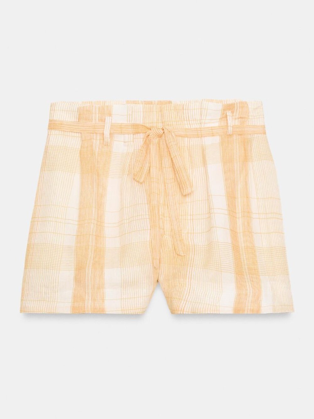 ZARA ZW COLLECTION 100% RAMIE STRIPED SHORTS